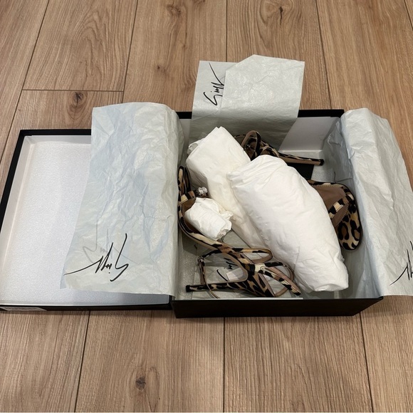 NWT Giuseppi Zanotti Alien Crystal-Detailed Leopard Sandals - Picture 7 of 15